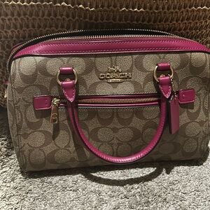 Coach Satchel with Hot Pink Lining